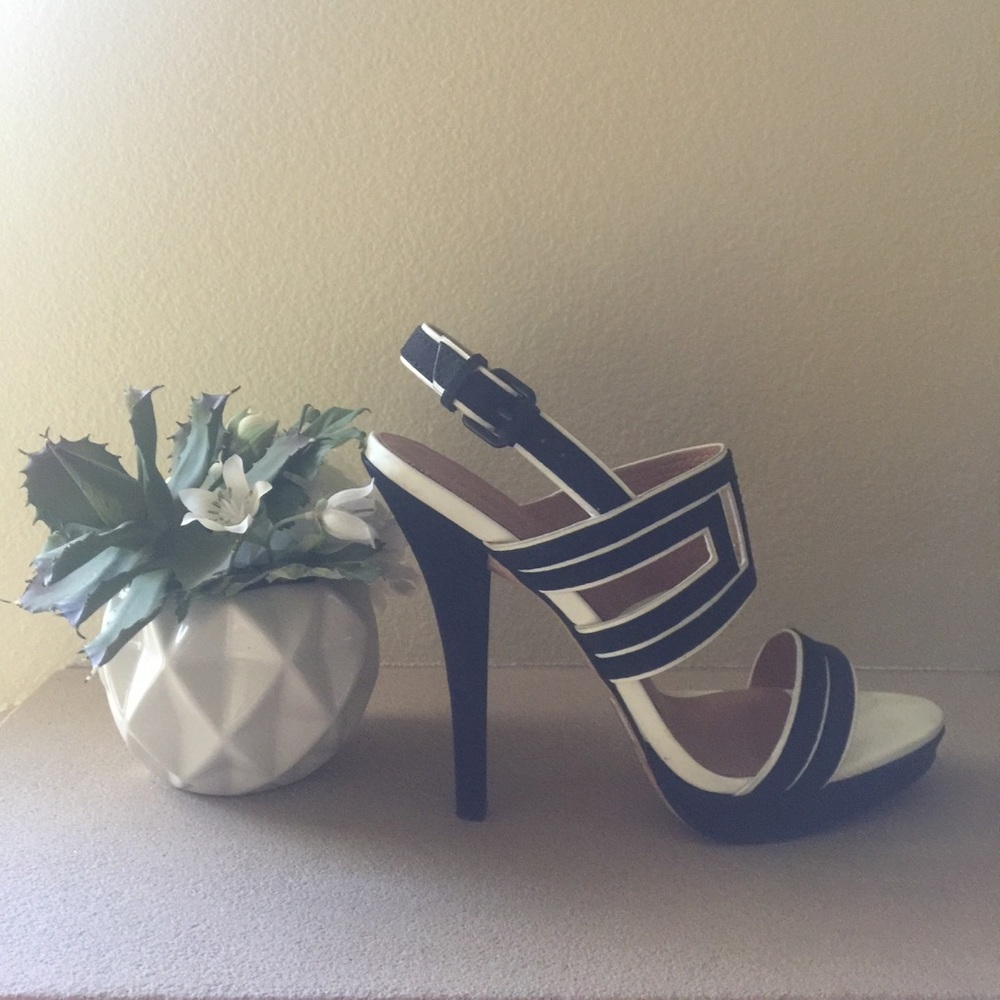 L.A.M.B. Black & White Heels